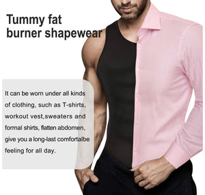 Men Shapewear Slimming Body Shaper Compression Shirt Tank top with Zipper Underwear for Tummy Control
